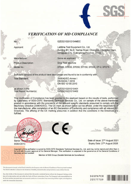 Китай Labtone Test Equipment Co., Ltd Сертификаты